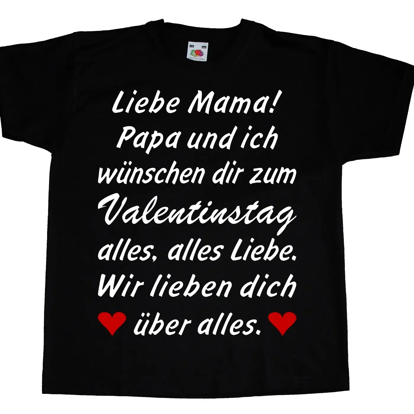 Kinder T-Shirt mit Druck Valentinstag