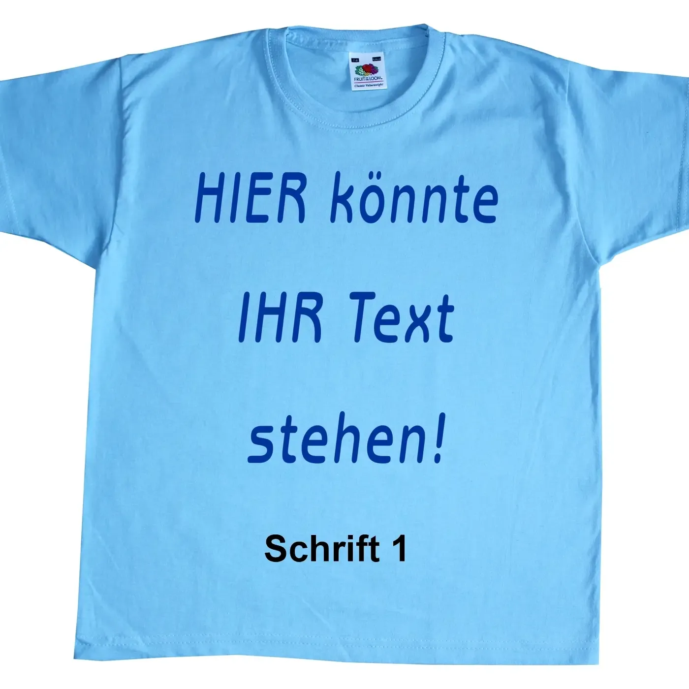 Kinder T-Shirt mit frei wählbarem Text