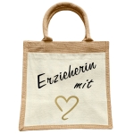 Jute Erwachsenen Tasche - Liebesbeweis mit Herz