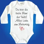 Baby-Body mit Aufdruck für Muttertag oder Vatertag